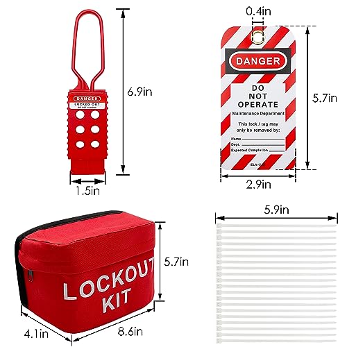 JOJOMARK Kit de identificação de bloqueio Loto elétrico - Hastes de bloqueio de grupo, etiquetas de