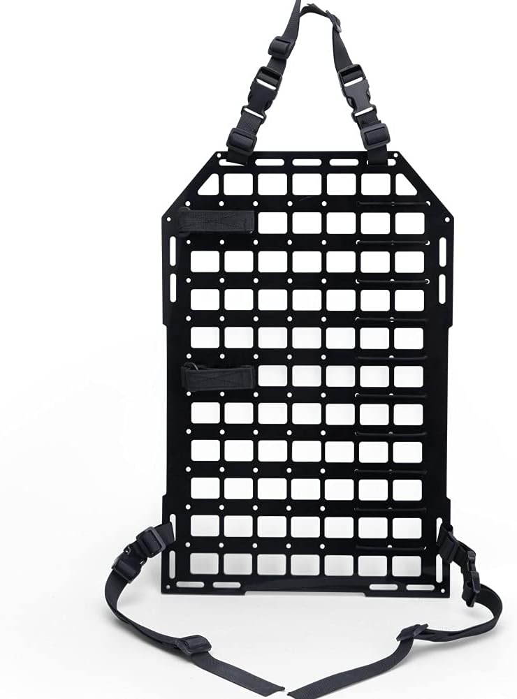 Molle Tactical Seat Back Organizer Rigid PP Board Seatback Organizer for Car (Color : EX-007-BK)