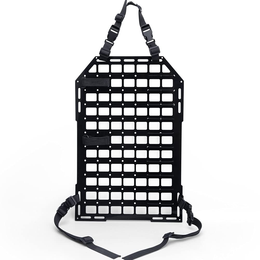 Molle Tactical Seat Back Organizer Rigid PP Board Seatback Organizer for Car (Color : EX-007-BK)