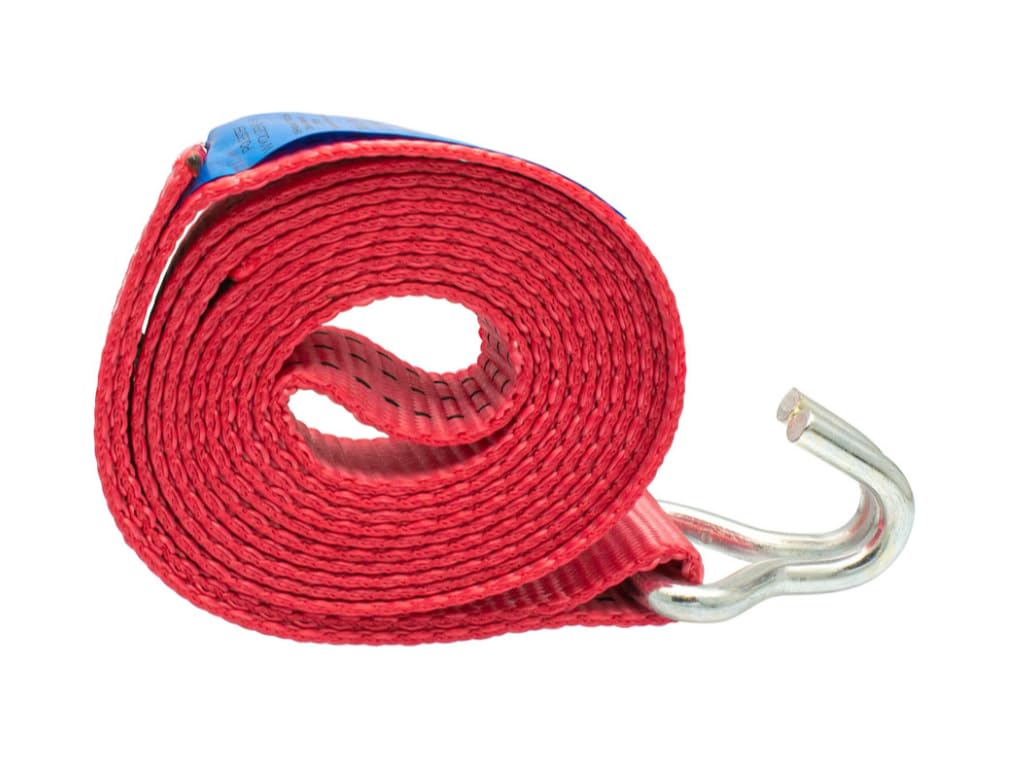 Correa de trinquete (10 m, resistencia 5 T, correa de fijación para remolque y coche, 50 mm de ancho, correa de trinquete, correa textil, accesorio de remolque x2