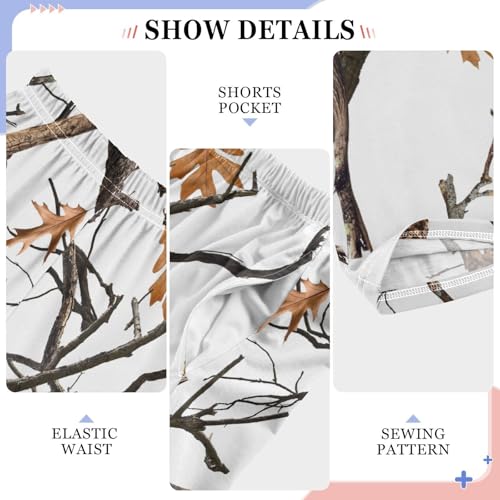 ZZXXB Maple Tree Boys Long Pants Soft Trousers Elastic Waist Kids Lounge Bottoms with Pockets S-XL4