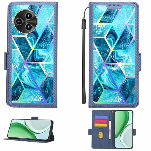 Aroepurt Case Compatible for Sunelan Mountain M9 Phone Case Flip Cover [with Tempered Glass Screen Protector][RFID Blocking][Colorful Reflect Light] LPT-LS