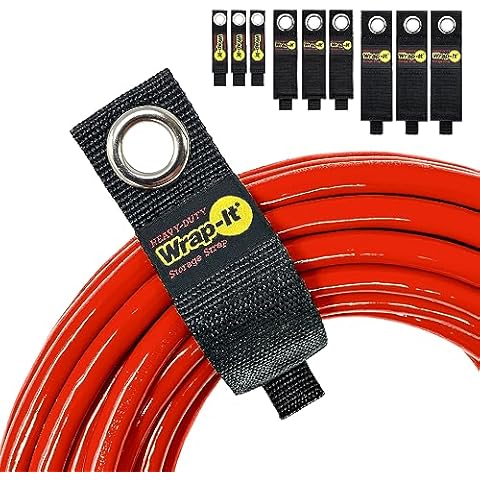 Heavy-Duty Wrap-It Storage Straps - Assorted 9-Pack - Extension Cord Hanger Cord Straps for Garage Storage and Organization Cover