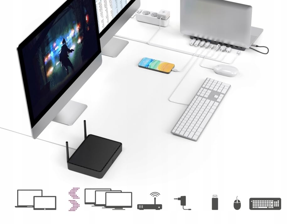 Hama Station d'accueil USB C Double Moniteur (Docking C, 10 Hama Station d'accueil USB C Double Moniteur (Docking C, 10
