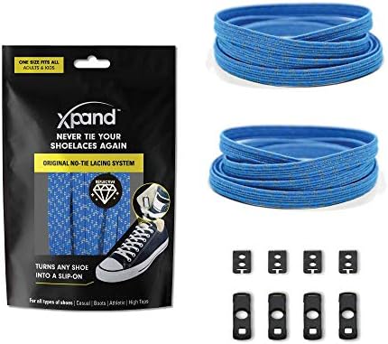 Xpand® No Tie Shoelaces - Flat Elastic Laces with Adjustable Tension - Slip-on Any Shoes