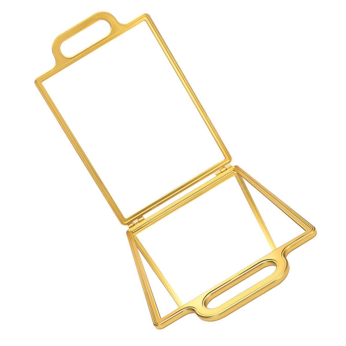 Zerodeko Specchio da Parrucchiere Pieghevole Bifacciale Portatile Oro