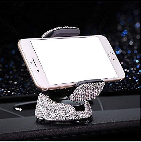 Miniatura 4 de Ergonflow Soporte universal para teléfono con diamantes de imitación de lujo, soporte para teléfono compatible con iPhone X 8 Plus 7 Plus SE 6s 6