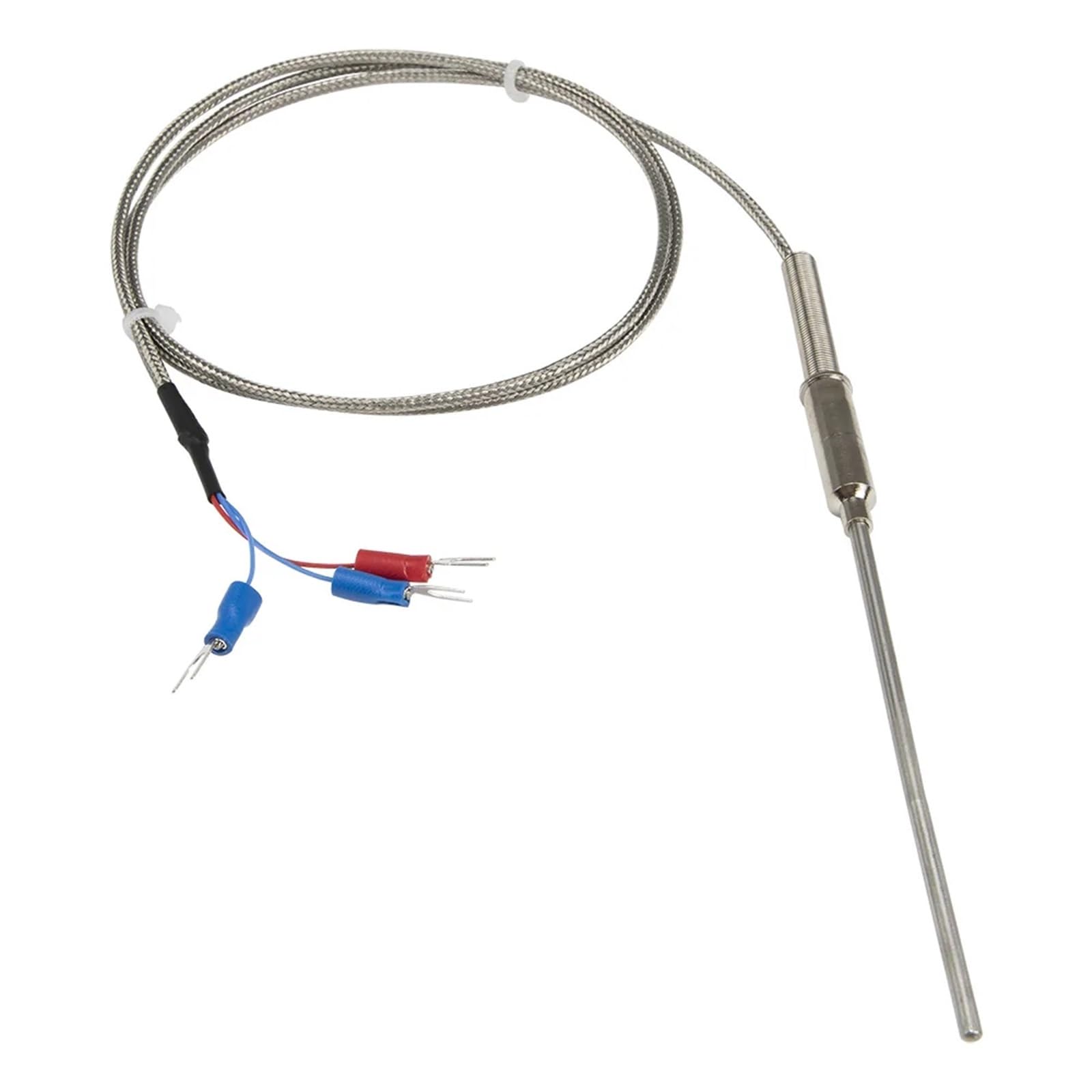 Cable trenzado metálico FTARP08 PT1000 tipo 1 m, 100 mm, sonda 316L, sensor de temperatura RTD, 1 unidad