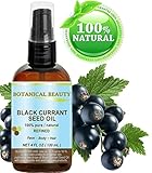 BLACK CURRANT SEED OIL. 100% Pure / Natural / Undiluted / Refined Cold Pressed Carrier oil. 4 Fl.oz. - 120ml. For Skin, Hair, Lip and Nail Care. 'One of the richest in gamma-linolenic acid, Omega 3, 6 and 9 Essential Fatty Acids'. by Botanical Beauty