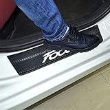 Fácil de instalar: hay cinta adhesiva 3M en la parte posterior del protector de umbral de la puerta, el protector de umbral de la puerta del coche está diseñado con cinta fuerte, simplemente retira la película protectora y pégala en su lugar, el protector de umbral de la puerta se puede instalar fácilmente en el umbral de la puerta del coche.