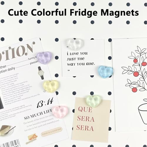 36 imanes decorativos de corazón para refrigerador miniatura 5