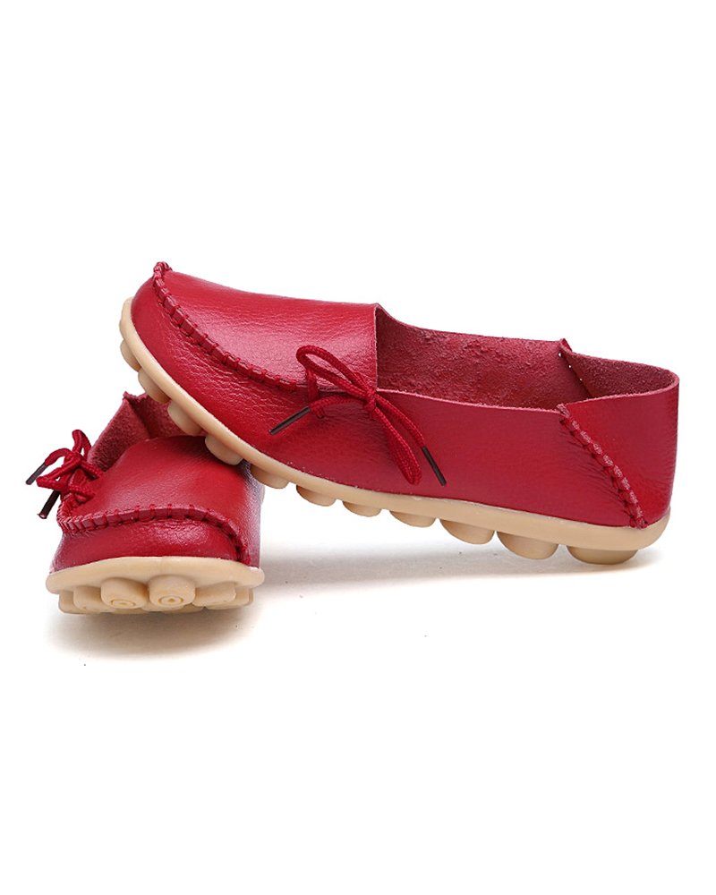 Mocassini da donna in vera pelle fatti a mano morbidi e confortevoli scarpe casual