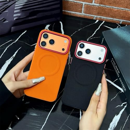 Coque iPhone 17 Pro Max cuir luxe texture diamant charge sans fil - 4