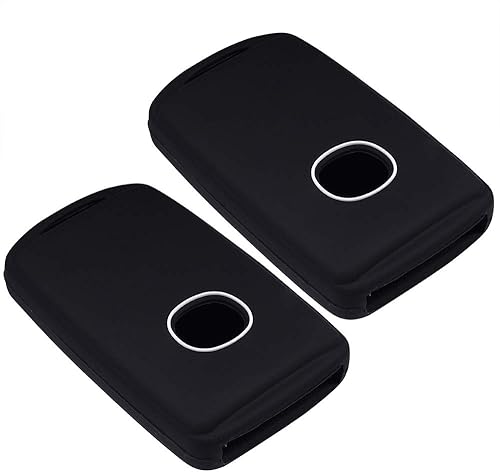 Miniatura 7 de Lcyam Fundas para llavero remoto de silicona duradera para 3 4 llaves en el lateral 2019 2020 Mazda 3 CX-30 CX-5 CX9 2023 Mazda 6 (negro negro)