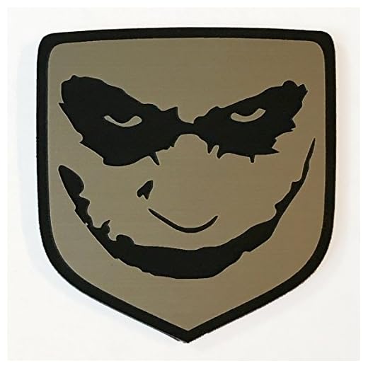 24Designs Compatible Front Emblem Joker Silver Replacement for Dodge Neon Srt4 or Charger