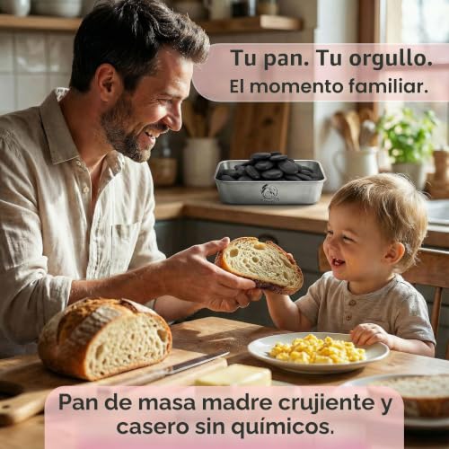 Miniatura 2 de Dampfly Juego De Cuencos De Vapor Para Horno De Piedra Lava: Hornea Pan Perfecto Con Vapor De Agua Pan Crujiente Y Pasteles Como Un Panadero Profesional Plata Piedras Negras