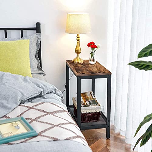 HOOBRO Narrow Side Table, Slim Bedside Table, Little Hallway Table for