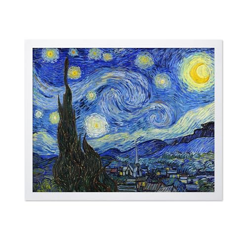 Monem Art Vintage Van Gogh Poster - Retro Starry Night