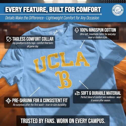 Image of NCAA Gameday Cotton T-Shirt for Men and Women | Officially Licensed NCAA Tee - Preshrunk Ring-Spun Cotton - Screen-Printed Team Logo