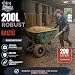 Agri Barrow Schubkarre 200 Liter Kunststoff Schubkarre mit pannensicheren Twin Slim Reifen Lila - Ideal für Reiter, Landwirte, Gärtner, Stallhöfe und schwere Beanspruchung