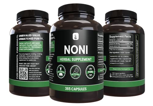 pure original ingredients noni 365 capsules no magnesium or rice fillers always pure lab verified