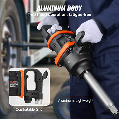 Vevor 1 INCH IMPACT WRENCH Inch Air Impact Wrench, Up To 3160 Ft-Lbs High Reverse Torque Output 1 Inch Pneumatic Impact Gun W/ 8 Inch Extended Anvil & Carrying Case For Heavy Duty Repairs And Maintenance thumb #2