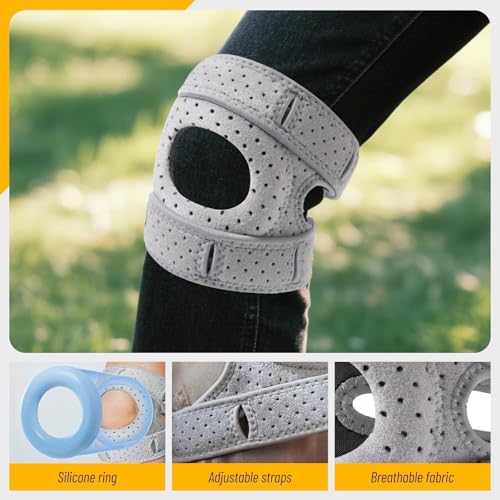 Image of Knee Brace for Women & Men - Adjustable Support with Side Stabilizers & Patella Gel Pad - Relief for Meniscus Tear, Arthritis, Injury Recovery - Runnings, Workout(Gray)