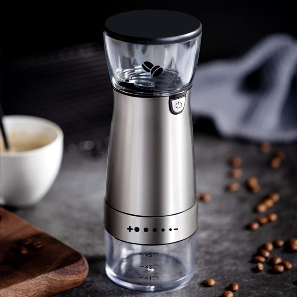 ZCX Pfeffermühlen-Set, Pfeffer- und Kaffeemühle, Edelstahl-Keramikmahlwerk mit einstellbarer Grobheit, Salz- und Pfeffermühle