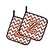 Produktbild Caroline's Treasures Buchstabe Z Chevron Regalia Paar Topf H CJ1062-ZPTHD Topflappen, Zickzackmuster, Orange, 2 Stück, Textil
