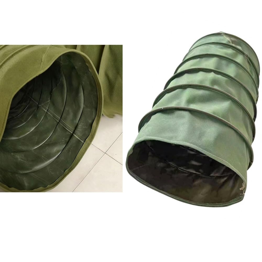 Węże kanałowe, elastyczny płócienny wąż kanałowy 12,7 cm - 61 cm do wentylacji HVAC, kanał powietrzny do wentylatorów wyciągowych, długość 1 m, ID 265 mm - trwały i wszechstronny