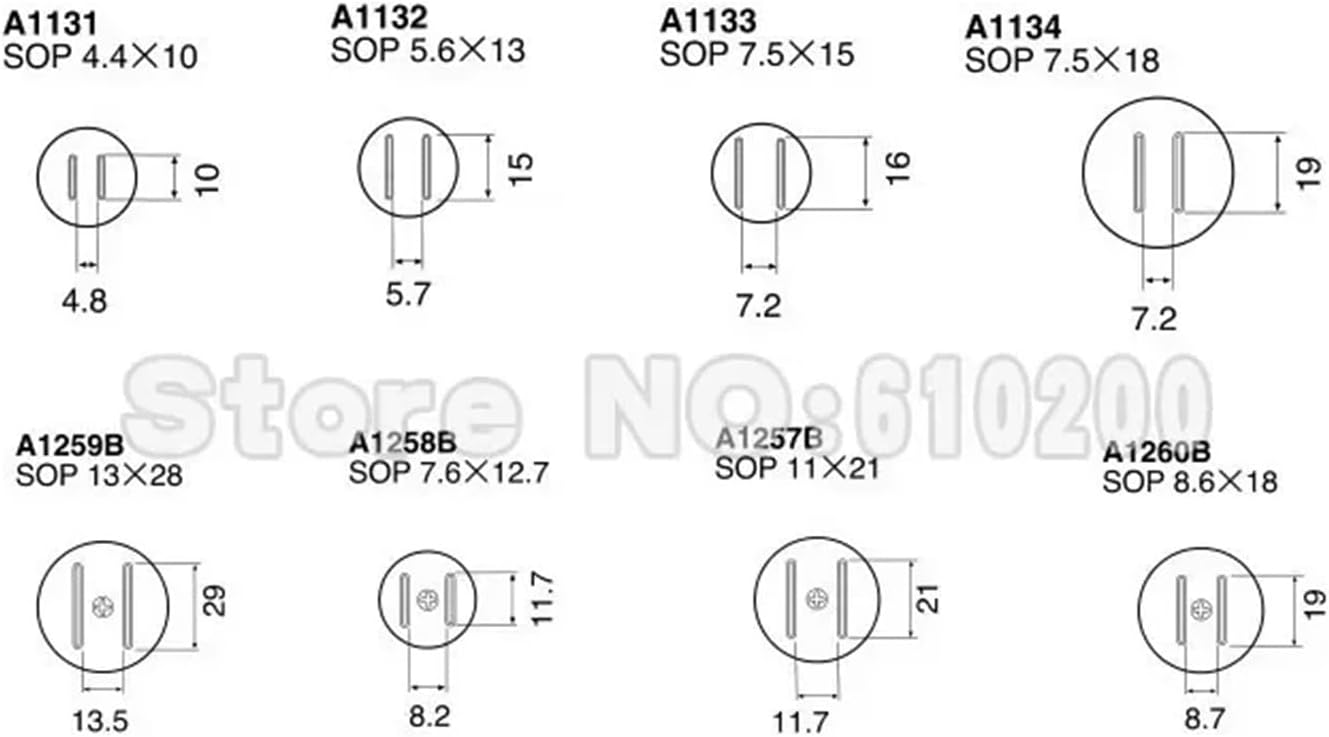 Compatible for SAIKE ATTEN 850/852 Series BGA Hot Air Nozzle Set(A1134)