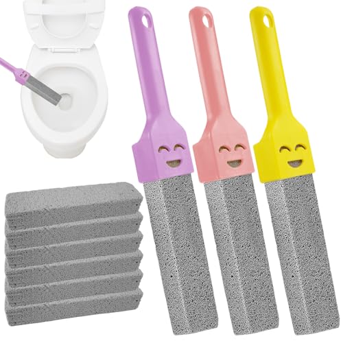 12 Piezas Piedra Pomez Para Limpieza WC, Unidades De Piedra Pómez con 3 Mangos, Cleaning Block WC para Cocina, Piscina, Baño, Lavabo, Inodoro,Contra Cal y Sarro Persistente,15 x 3.5 x 2.5cm