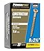 Power Pro 48583 Wood Screws, #9 x 2-1/2, Premium Star Drive Indoor Cabinet Screws, Gold Yellow Zinc, 1lb Box
