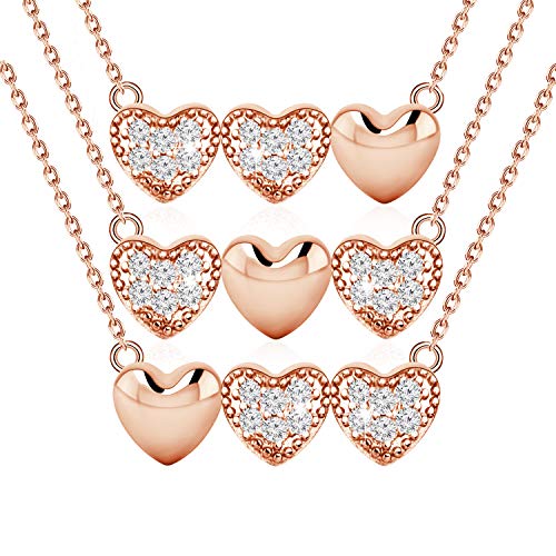 TGBJE 3 Best Friend Necklaces - BFF & Long Distance Friendship Soul Sister Birthday Gift