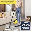Nettoyeur vapeur multi-usages avec 21 accessoires, vapeur haute température de 120 °C pour sols, joints, carreaux, tapis, voitures – Réservoir portable de 1,08 l, sécurité enfant, nettoyage sans