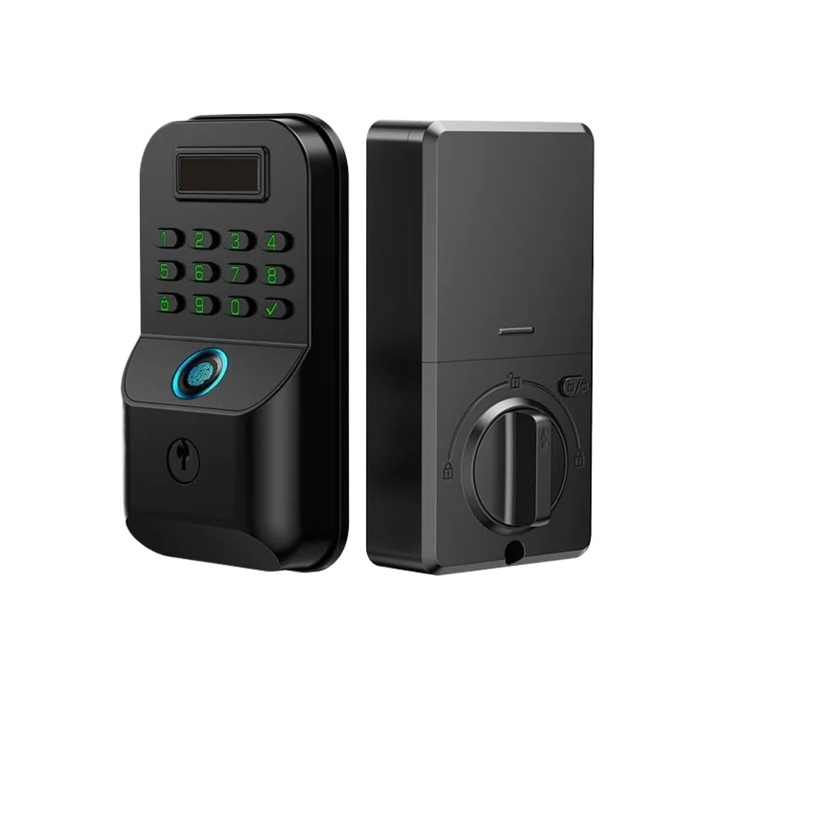 DIGNIFE Smart Door Lock, K9 Smart Door Lock Palm Vein Fingerprint Password Remote Dynamic Password Unlock(Nero)