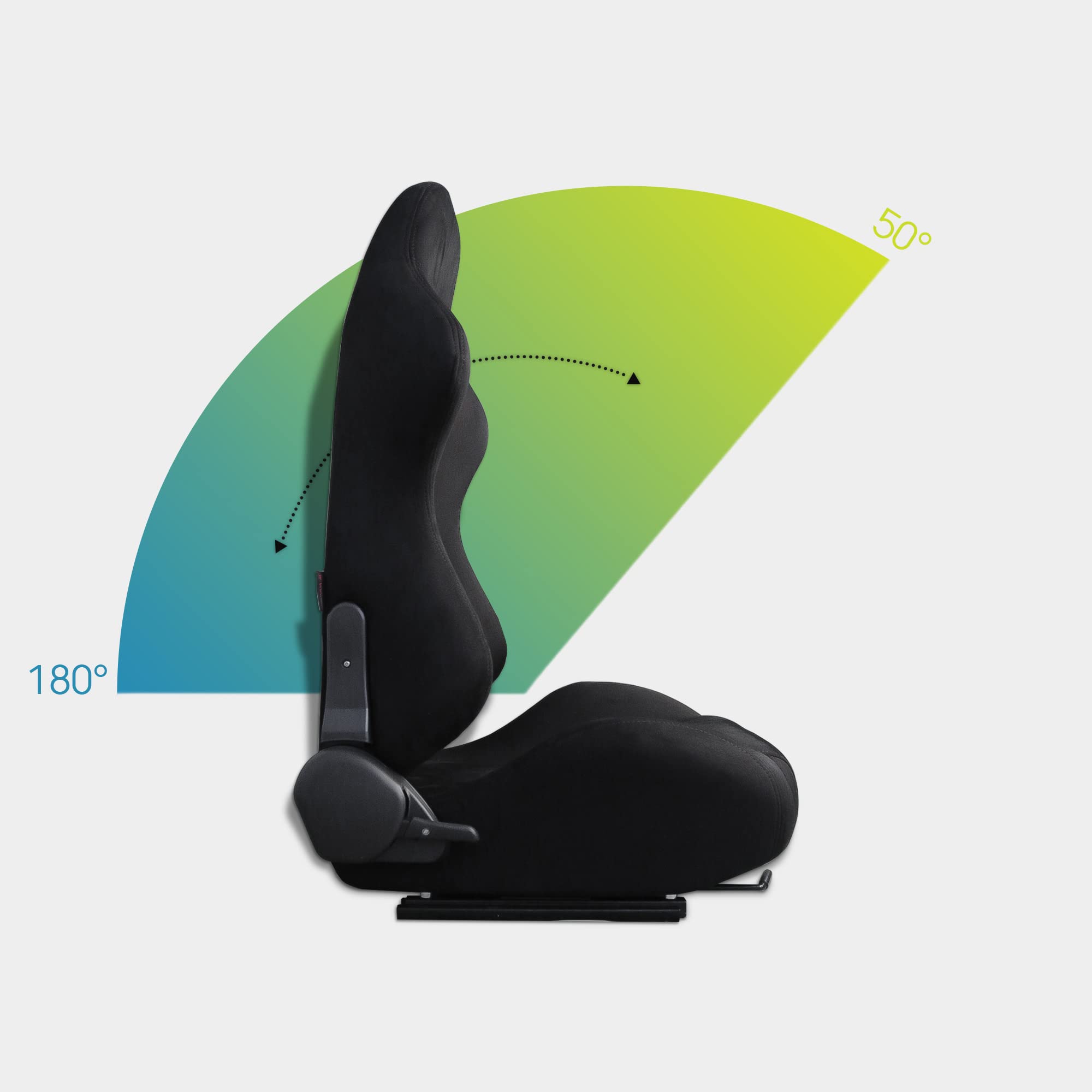 M MODAUTO Semibaquet H-E Alcántara y Detalle en Rojo,Adaptable para Coches.Ríeles Incluidos,Asiento Conductor,Asiento Deportivo(N650/Copiloto)