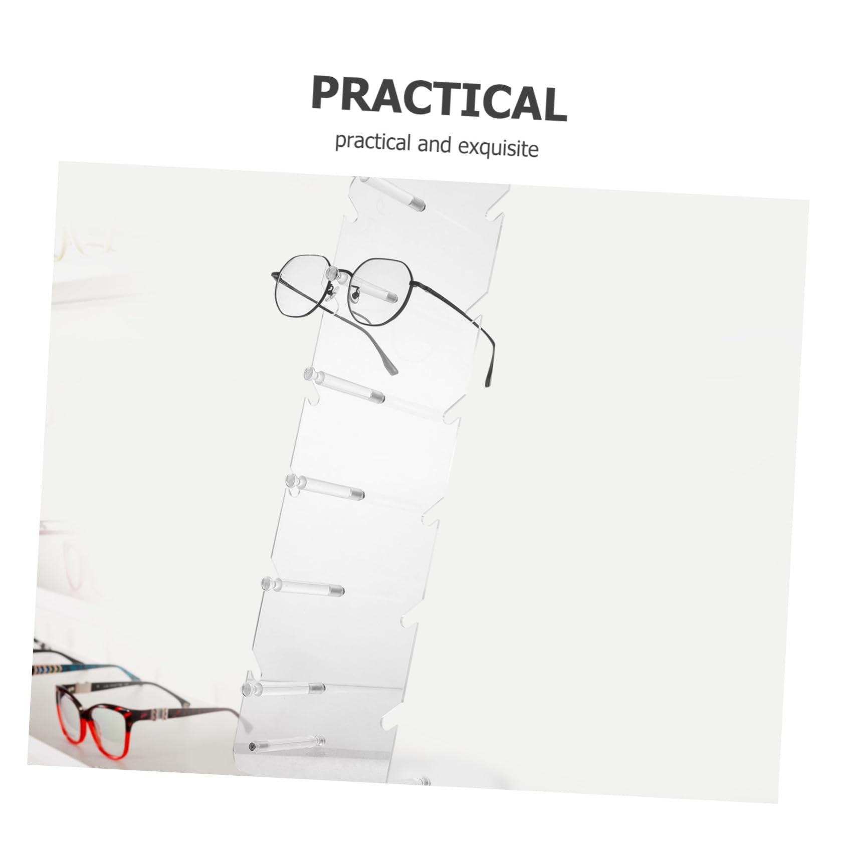 MAGICLULU Support à Lunettes Transparent Organisateur de Lunettes de Soleil Lunettes Optiques Présentoir Multifonctionnel Compact pour Rangement sur Table