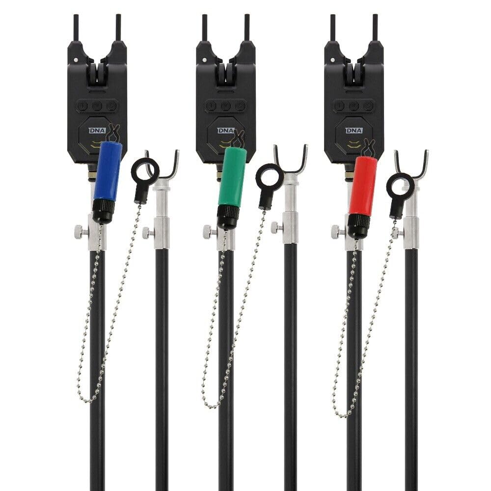 Fishing Rod Rest Bite Alarms Set + Hangers 6x Banksticks 30-50cm Carp Tackle