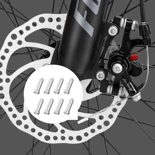 50Pcs Bike Cable End Caps, Alloy Cable End Crimps, 50Pcs Bicycle Brake Cables End Caps for Road Mountain Bicycle (Cable End Caps&Brake Cable End Caps) - Thumbnail 7