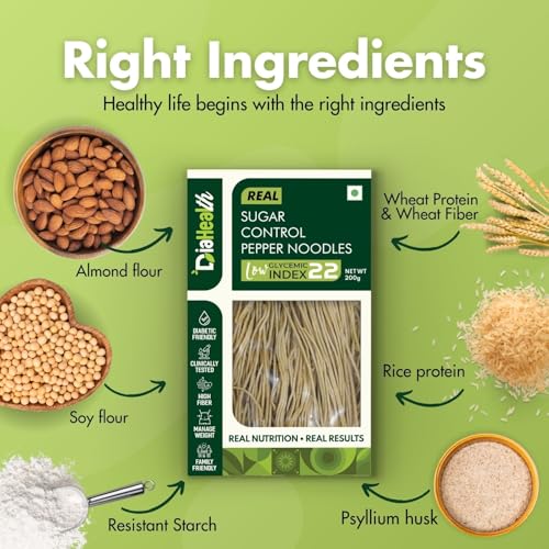 Image of Diahealth Noodles (Pepper, 200 GM - Pack of 2)
