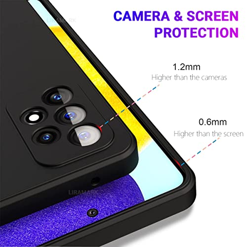 LIRAMARK Silicone Soft Back Cover Case for Samsung Galaxy A52 / Galaxy A52s 5G (Black) 2 51thIunZIQL