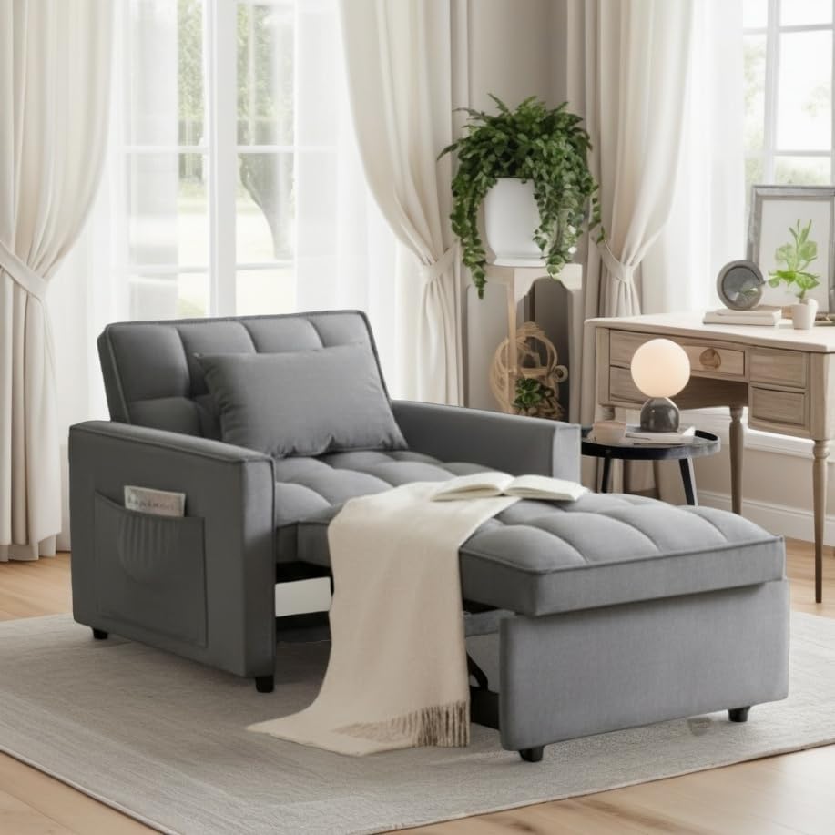 Trygoal 3-in-1 Sleeper Chair Gray