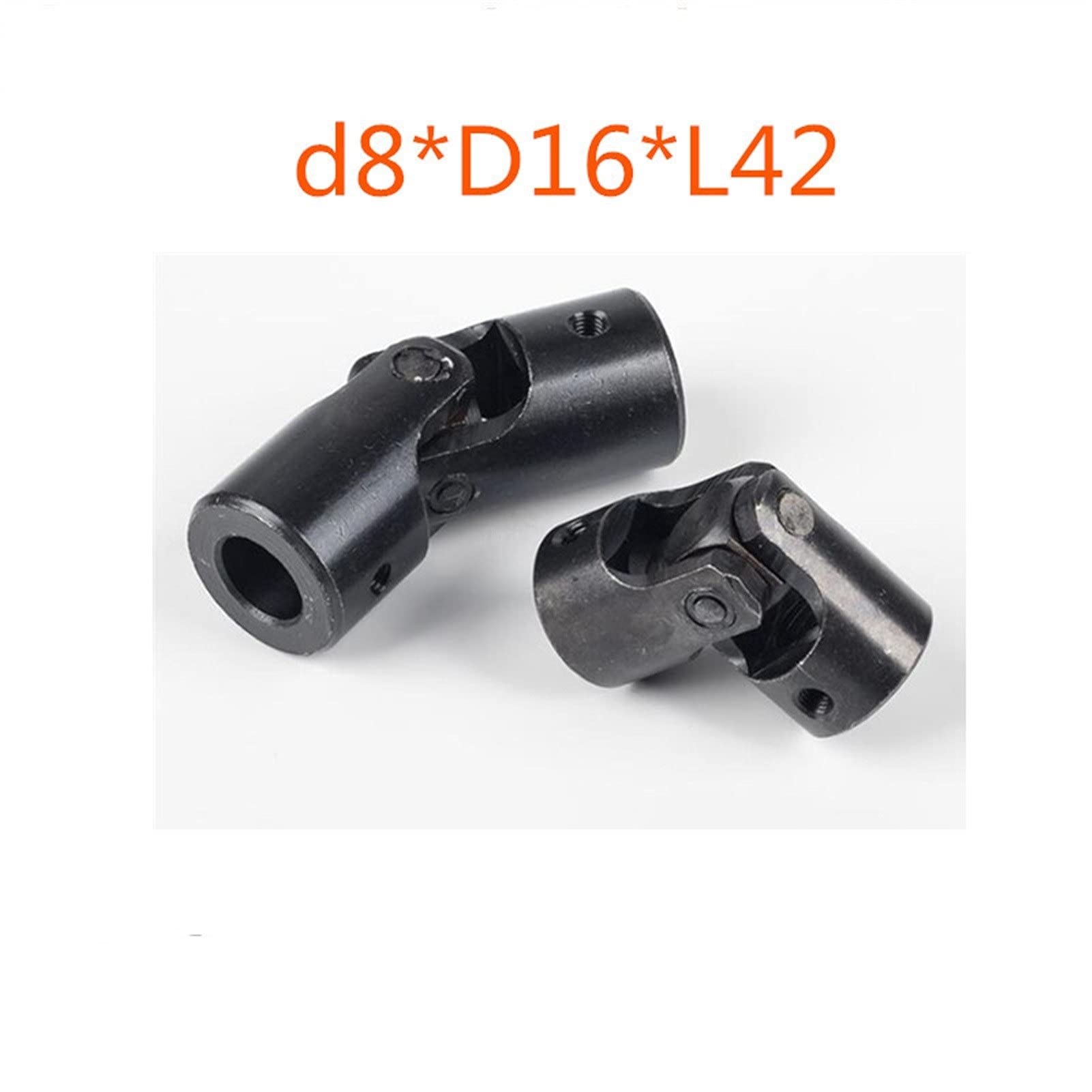 DINGGUANGHE-CUP Coupler Precision Small Single-Section Universal Joint Coupling 8 * 16 * 42 Metal (Inner Diameter : D8 D16 L42)