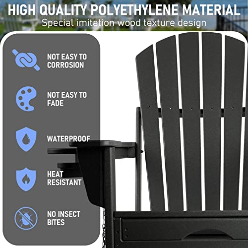 Adirondack Chair With Ottoman,Folding Adirondack Chairs,Rocking Adirondack Chair With Cup Holder,Adirondack Chairs Weather Resistant,Fire Pit Chairs,Plastic Adirondack Chairs For Adults,350 Lbs #TOP4