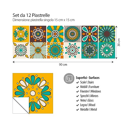 RE-COVERTILES, Tile Stickers for Bathroom and Kitchen 12 Pcs 15x15 cm - Image 3