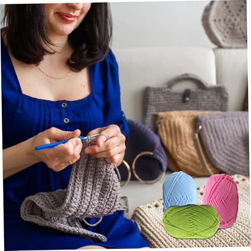 Hilo de algodón para crochet multicolor juego de hilos súper suave para tejer bufanda y calcetines 4
