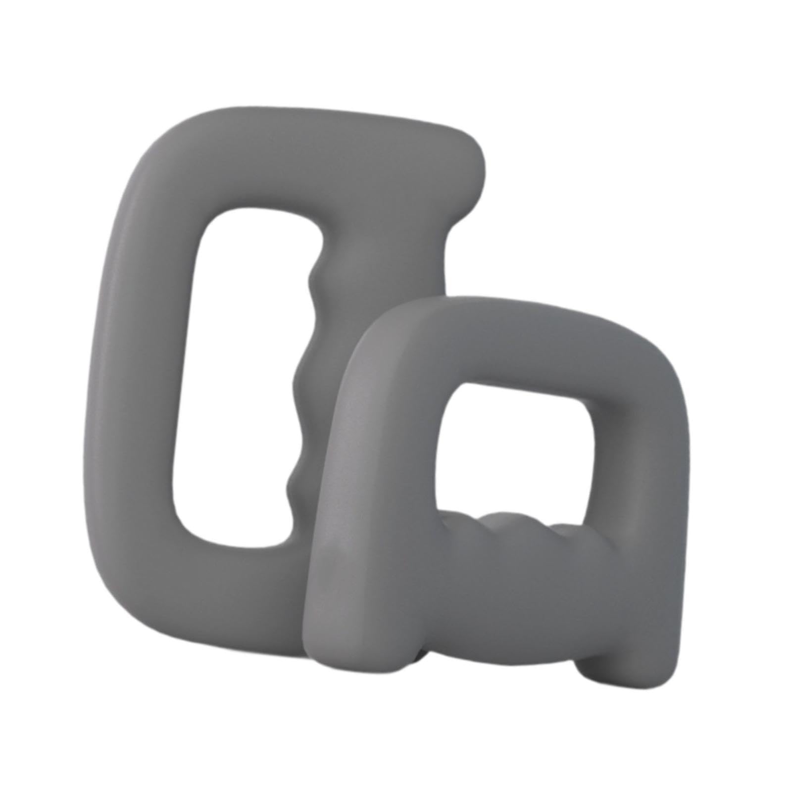 2 Pezzi Manubri Fitness Ergonomici Antiscivolo Ghisa Sagomata Impugnatura Nonslip Ideali per Allenamento Petto Braccia Spalle Curl Usati in Casa Uffic, Grigio 1.5 kg