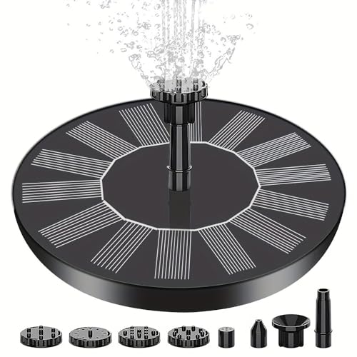 Bomba solar de fonte de banho de pássaro de 1,4 W, fonte solar com 6 bicos, bomba de fonte de água f