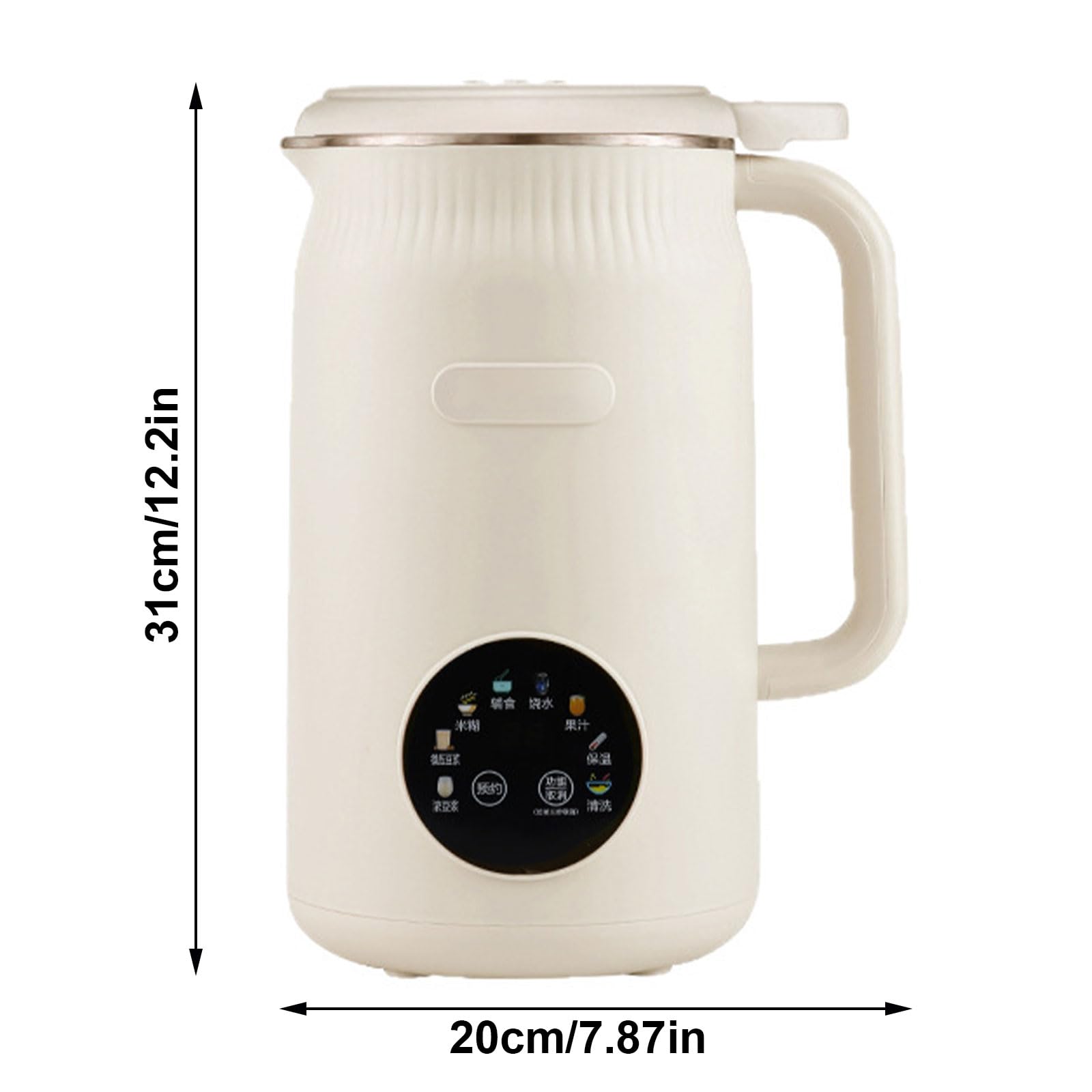 Nussmilch-Maschine 1600 ml 8-in-1 Multifunktions-Automatischer Sojamilchbereiter mit Startverzögerung und Warmhalten